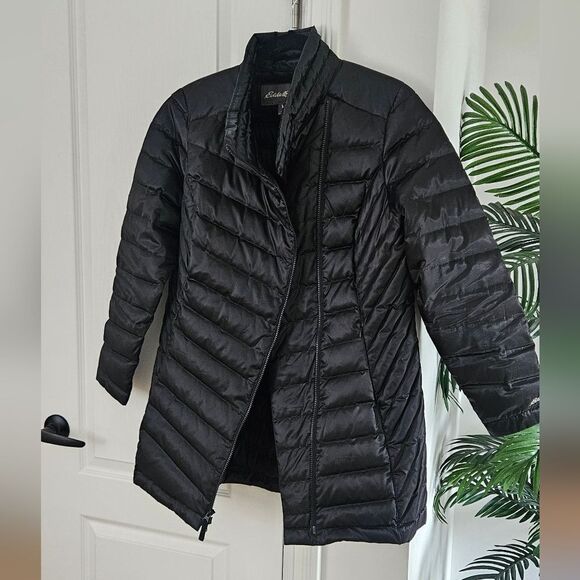 Eddie Bauer Down Women's Black Puffer Coat - Picture 6 of 7
